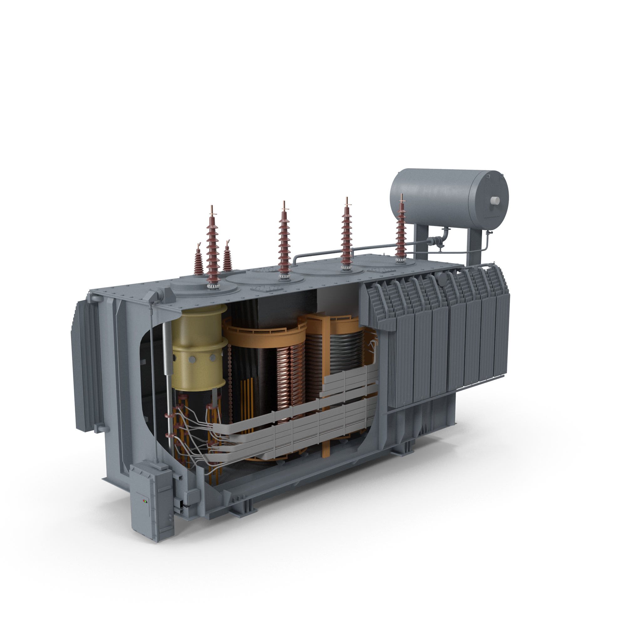 Electrical Transformer Inner Construction 3D
